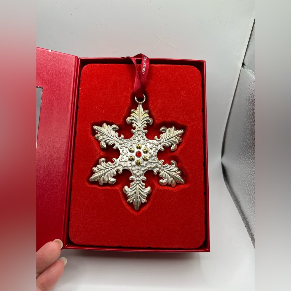 2015 Waterford Silver and Gold Snowflake Annual Ornament